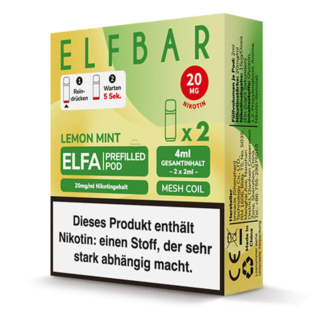 Elfbar ELFA Prefilled Pods (2er-Pack) – 20mg Nikotinsalz-Ersatz-Pods