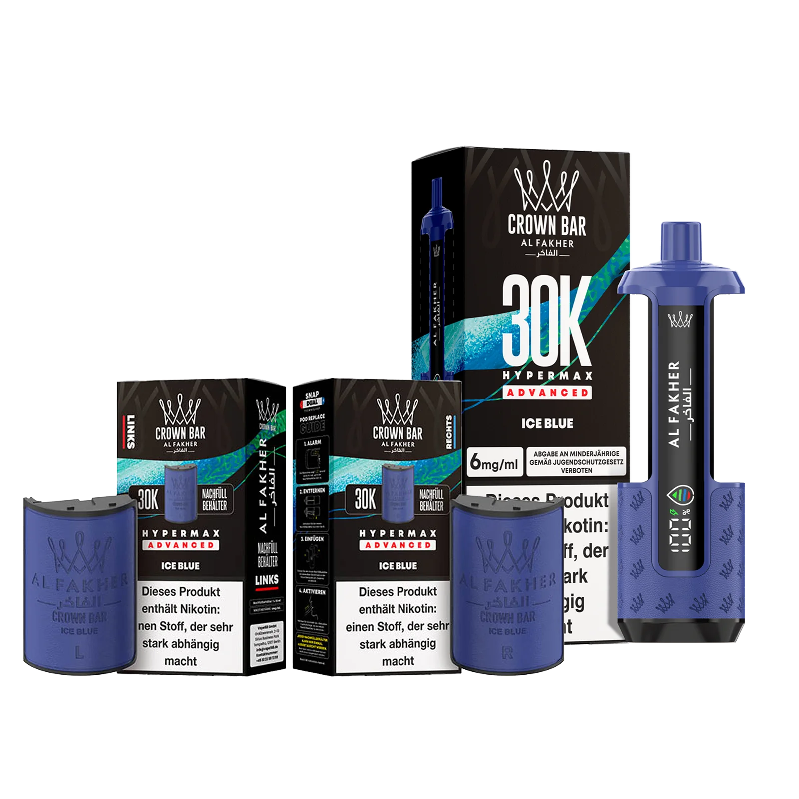Al Fakher Crown Bar 30K - Ice Blue